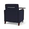 Lesro Siena Lounge Reception Guest Chair W/ Swivel Tablet, 27 in W 29.5 in L 32.5 in H SN1101 - alternate 3